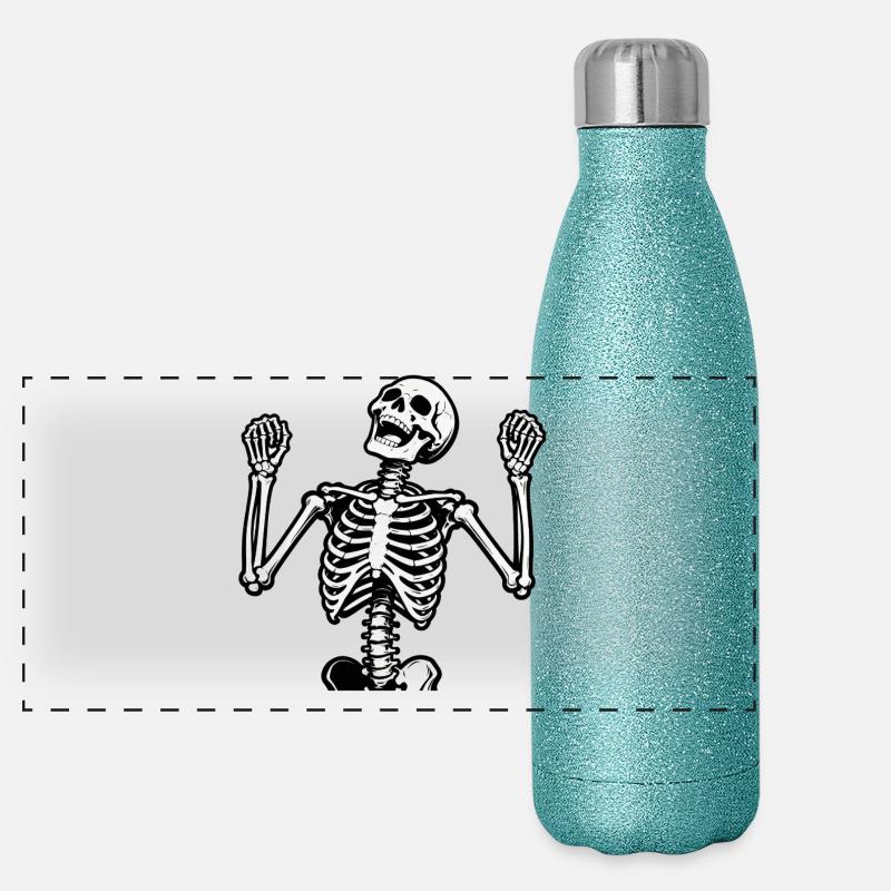 skeleton Panoramic Glitter Thermal Bottle 500 ml