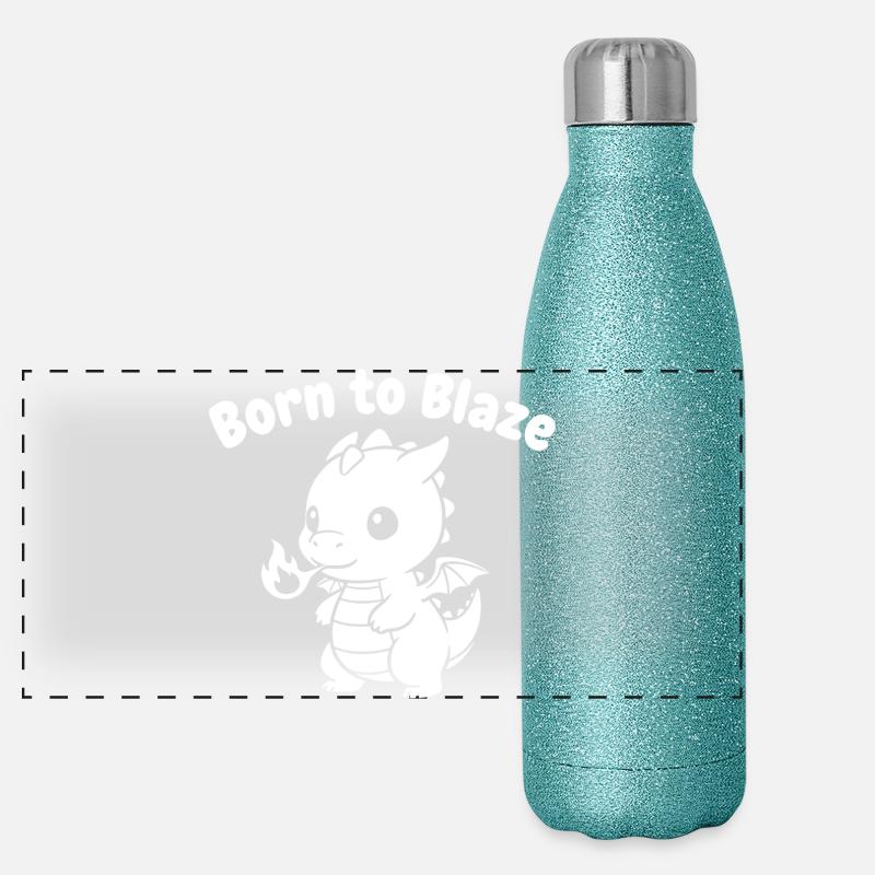Born to Blaze Dragon Fire Panoramic Glitter Thermal Bottle 500 ml
