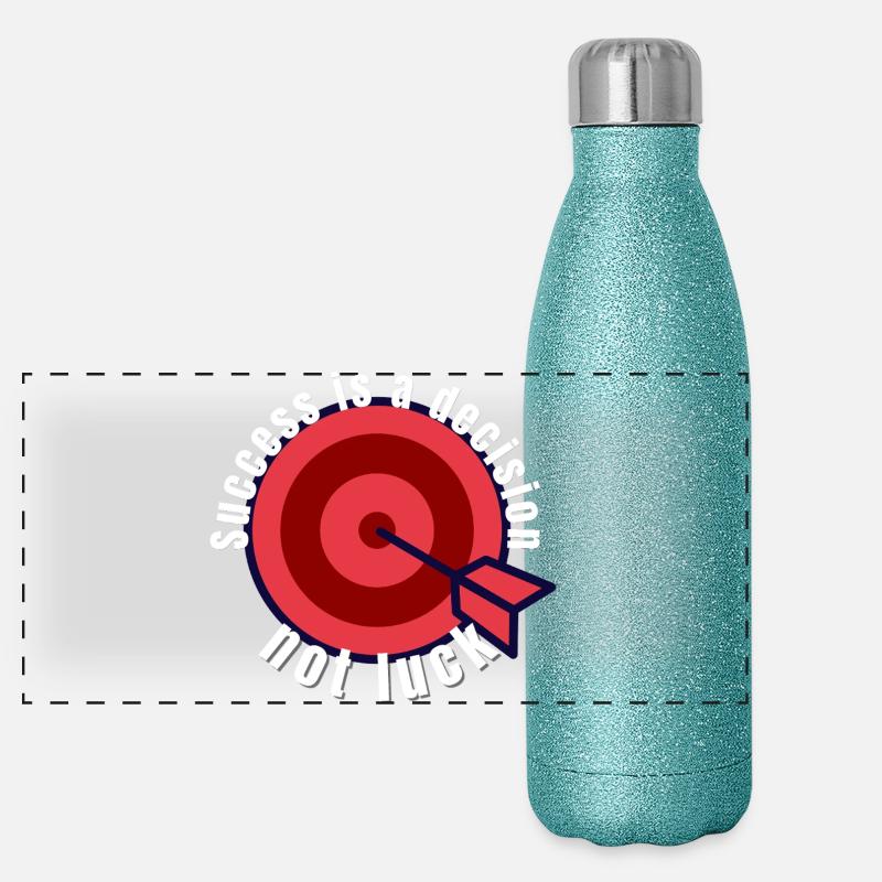Le succès est une décision, pas une question de chance – Motivational Targ Gourde isotherme panoramique pailletée 500 ml