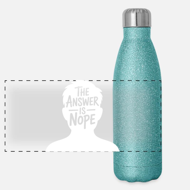 Die Antwort lautet: Nein Panorama Glitzer Isolierflasche 500 ml