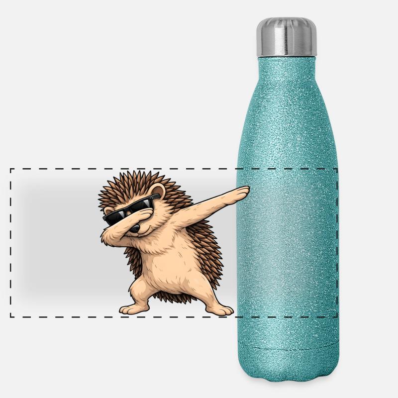 Éponge du hérisson Gourde isotherme panoramique pailletée 500 ml