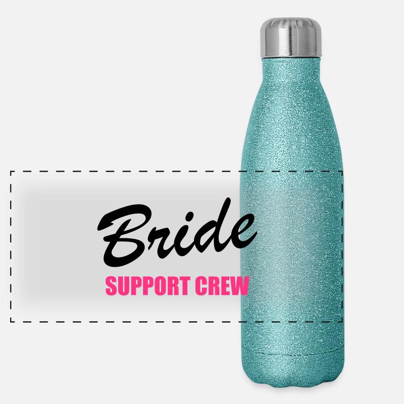 Bride Support Crew 2clr Panorama Glitzer Isolierflasche 500 ml