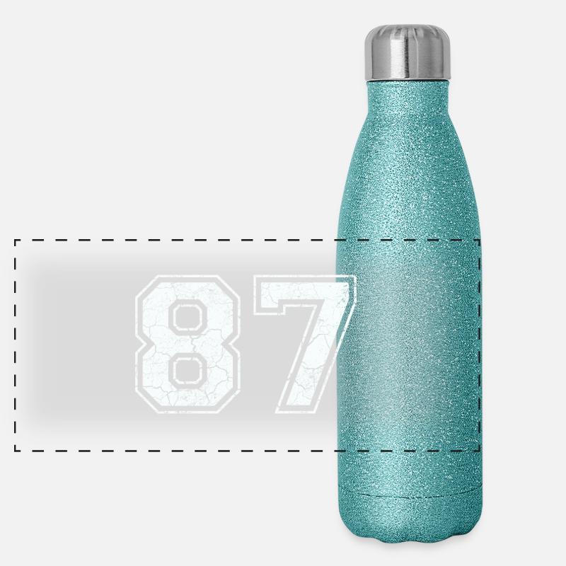 87 dans blanc in Used Look Gourde isotherme panoramique pailletée 500 ml