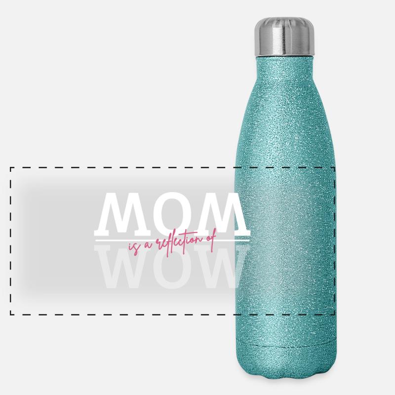 cooles Geschenk für die Mama zum Muttertag Panorama Glitzer Isolierflasche 500 ml