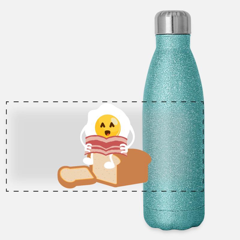 Ei (Brot & Zeitung) Panorama Glitzer Isolierflasche 500 ml