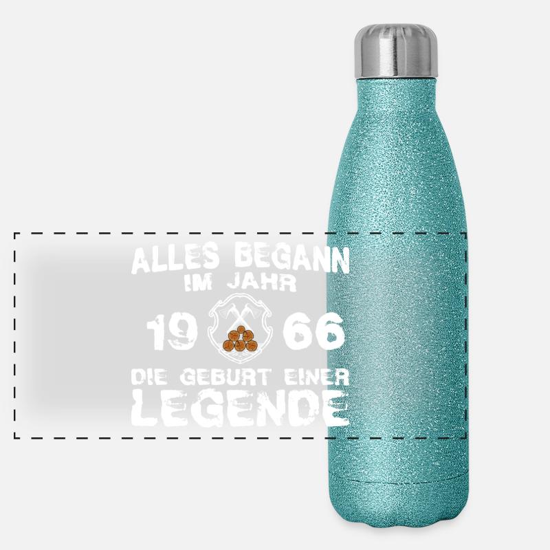 Holz Legende 1966 Panorama Glitzer Isolierflasche 500 ml