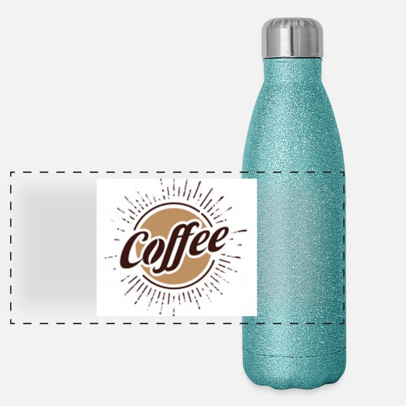 coffee logo 1176 97 Panoramic Glitter Thermal Bottle 500 ml