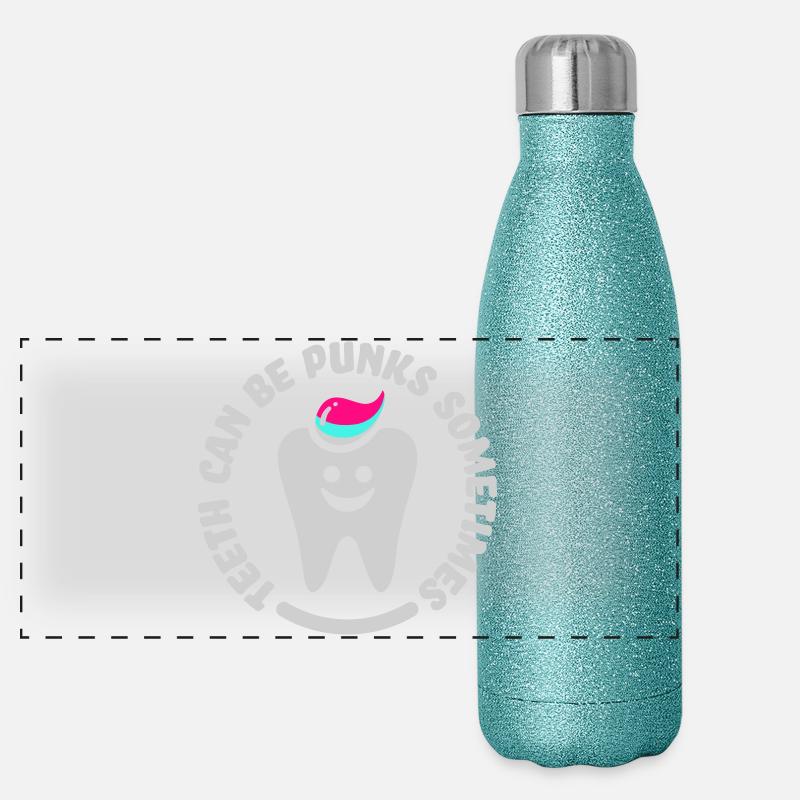 teeth punk zahn Gourde isotherme panoramique pailletée 500 ml