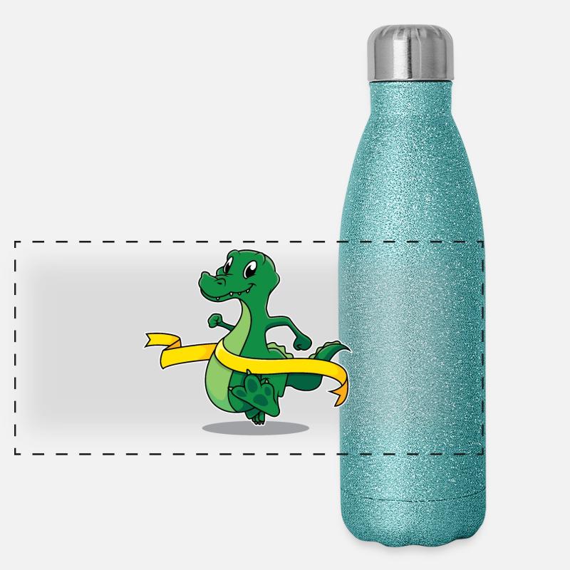 Marathon Crocodile Gourde isotherme panoramique pailletée 500 ml