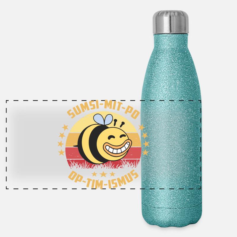 Optimismus oder Sumsi mit Po Panorama Glitzer Isolierflasche 500 ml