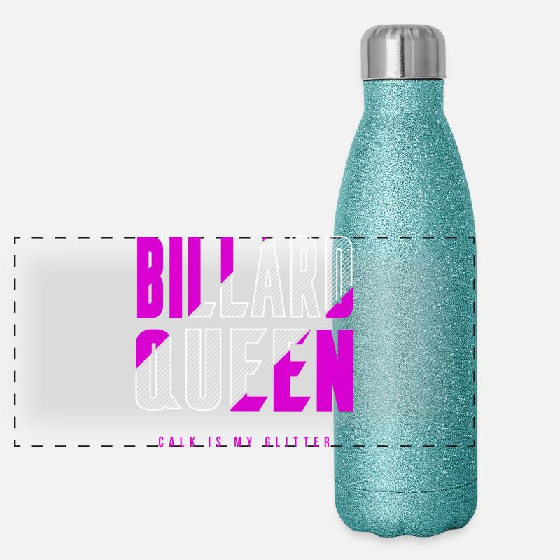 Billard Königin Panorama Glitzer Isolierflasche 500 ml