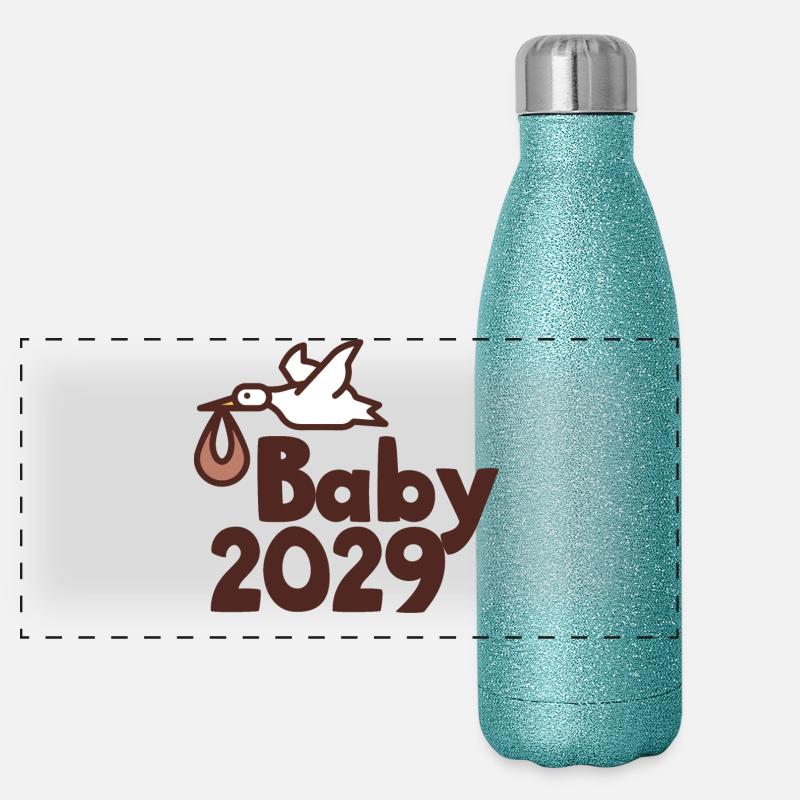 Bébé cigogne 2029 Gourde isotherme panoramique pailletée 500 ml