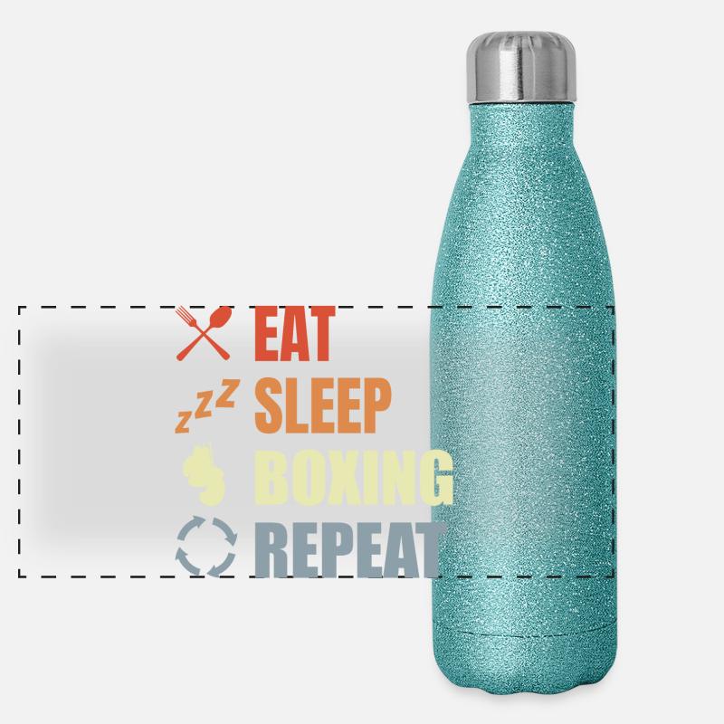 Manger dormir Boxe Répéter Gourde isotherme panoramique pailletée 500 ml