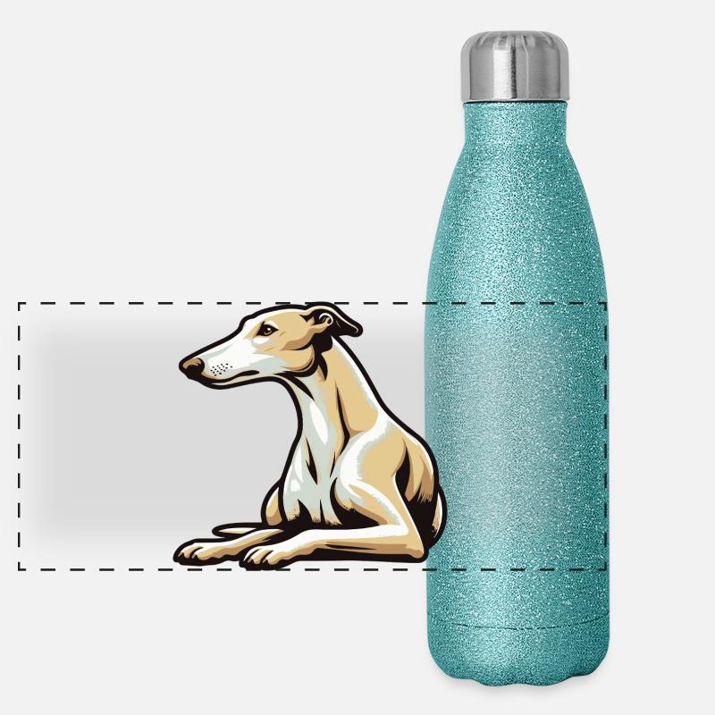 Lévrier Gourde isotherme panoramique pailletée 500 ml