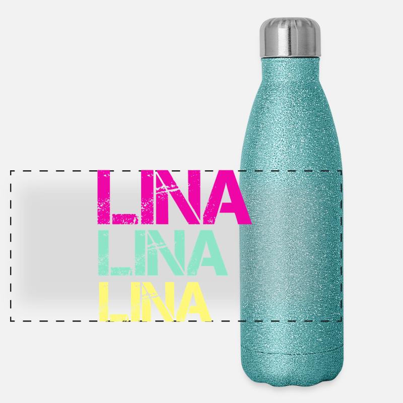 LINA Neon Triptych Panoramic Glitter Thermal Bottle 500 ml