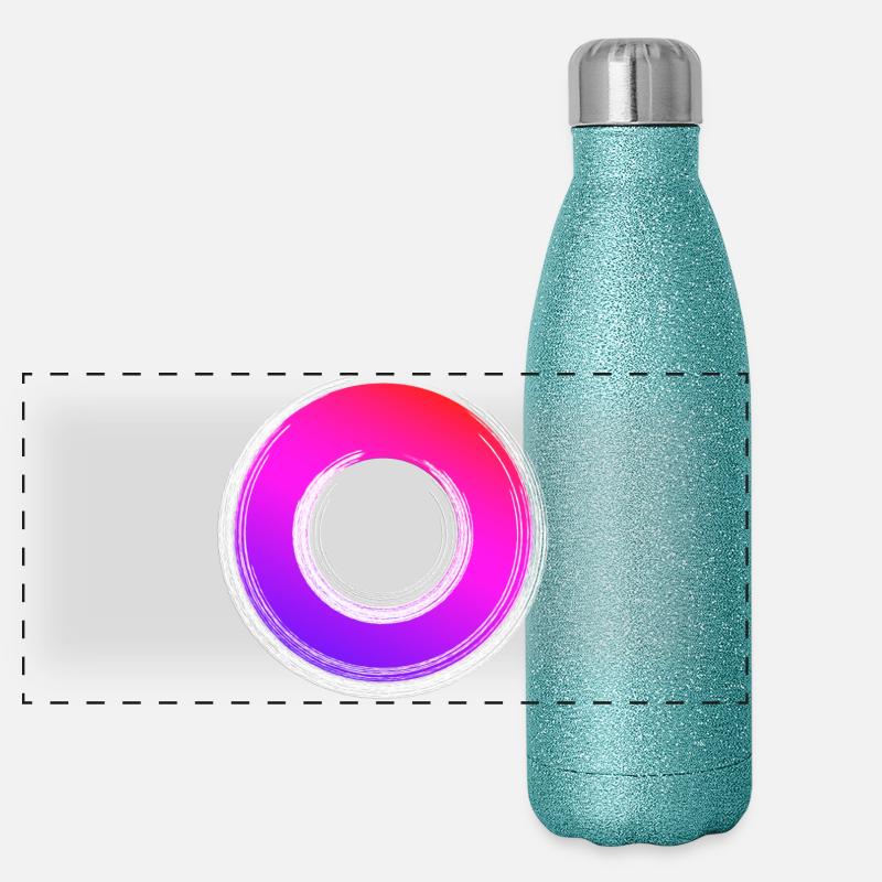 Gradient Ring Sparkle Panoramic Glitter Thermal Bottle 500 ml