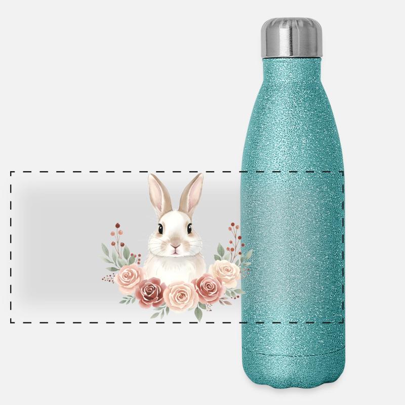 Lapin Gourde isotherme panoramique pailletée 500 ml