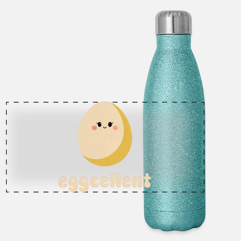 Eggcellent – Sweet breakfast egg Panoramic Glitter Thermal Bottle 500 ml