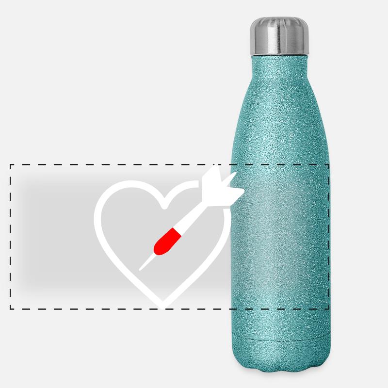 Fléchettes en forme de cœur – Conception de Maîtres de Précision Gourde isotherme panoramique pailletée 500 ml