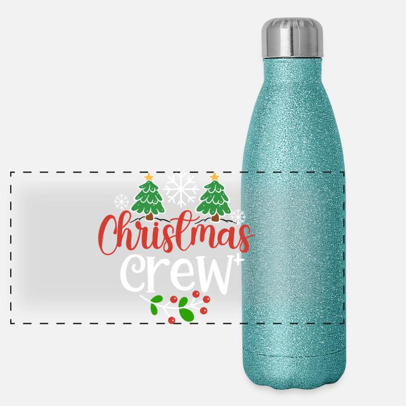 Équipage de Noël Gourde isotherme panoramique pailletée 500 ml