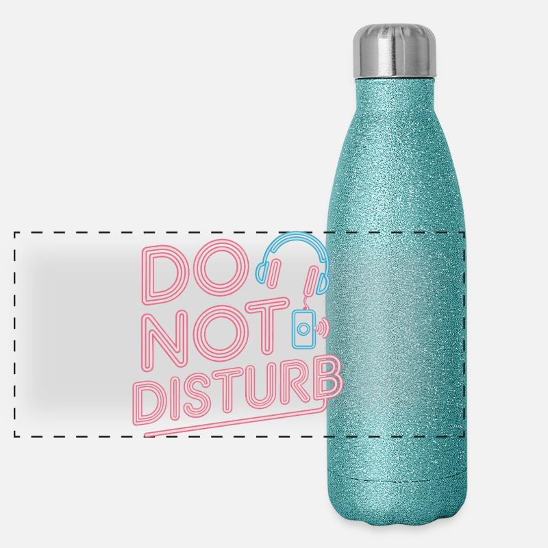 Do Not Disturb Sloth Anti Social Panoramic Glitter Thermal Bottle 500 ml