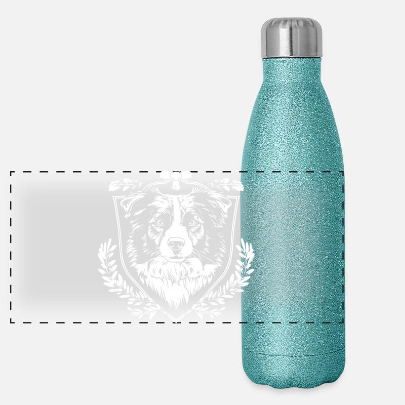 Blason du chien Gourde isotherme panoramique pailletée 500 ml