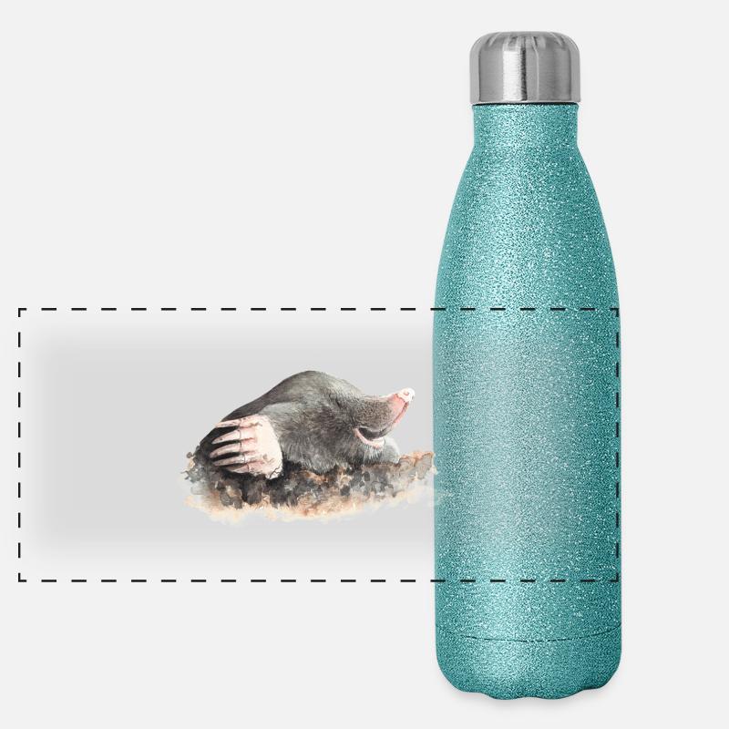 Maulwurf Panorama Glitzer Isolierflasche 500 ml
