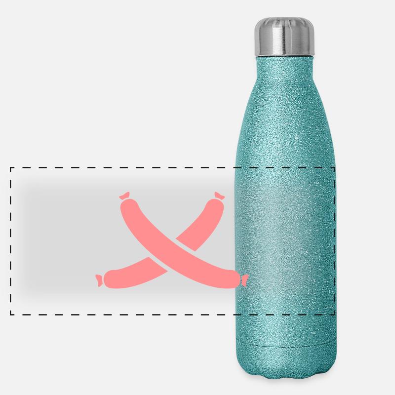 Wurst Panorama Glitzer Isolierflasche 500 ml