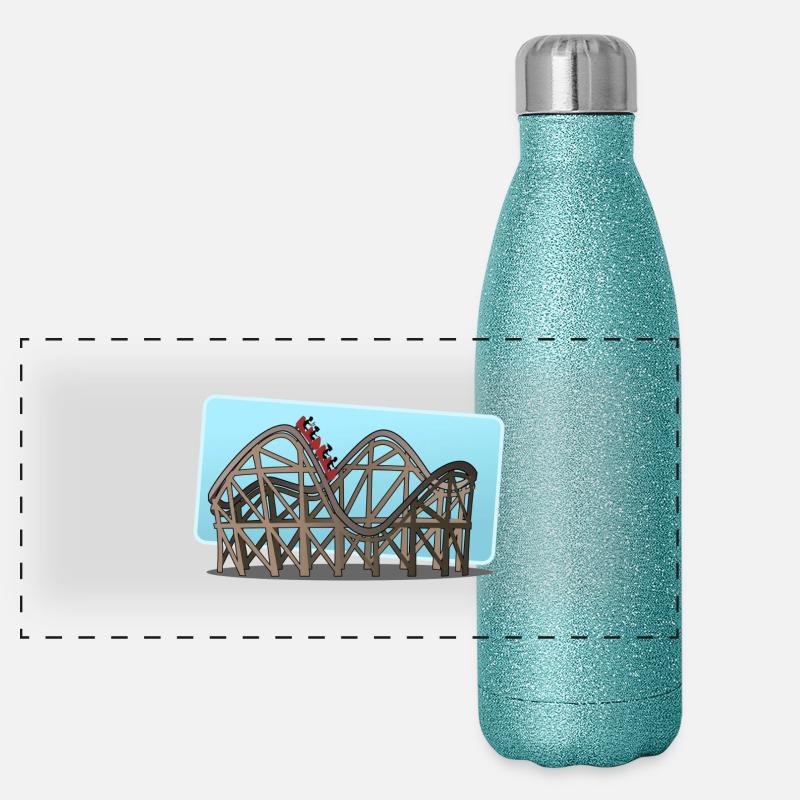 roller coaster Panoramic Glitter Thermal Bottle 500 ml