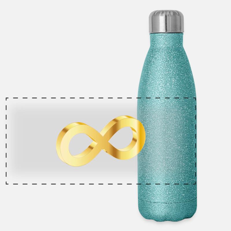 Unendlichkeit Gold Panorama Glitzer Isolierflasche 500 ml