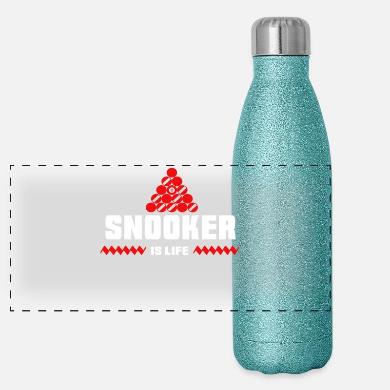 Snooker Panorama Glitzer Isolierflasche 500 ml