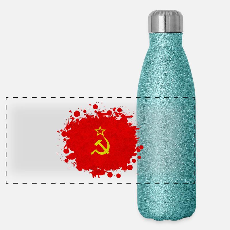 USSR Becks / Soviet Union Gift Communism Panoramic Glitter Thermal Bottle 500 ml