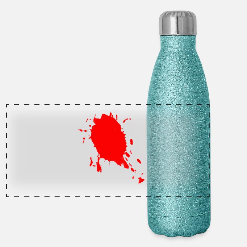 tache de couleur Gourde isotherme panoramique pailletée 500 ml