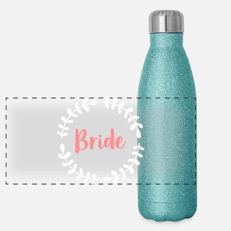 Couronne de mariée Gourde isotherme panoramique pailletée 500 ml