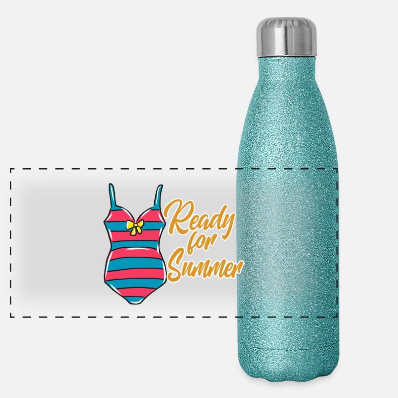 Sommer Bikini Panorama Glitzer Isolierflasche 500 ml