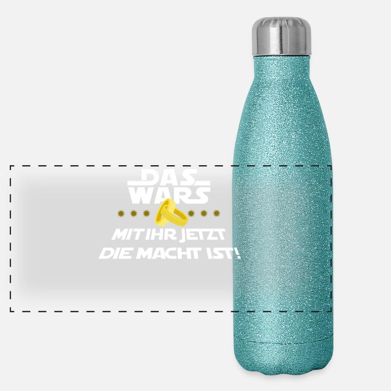 The Wars saying bachelor party wedding eve Panoramic Glitter Thermal Bottle 500 ml