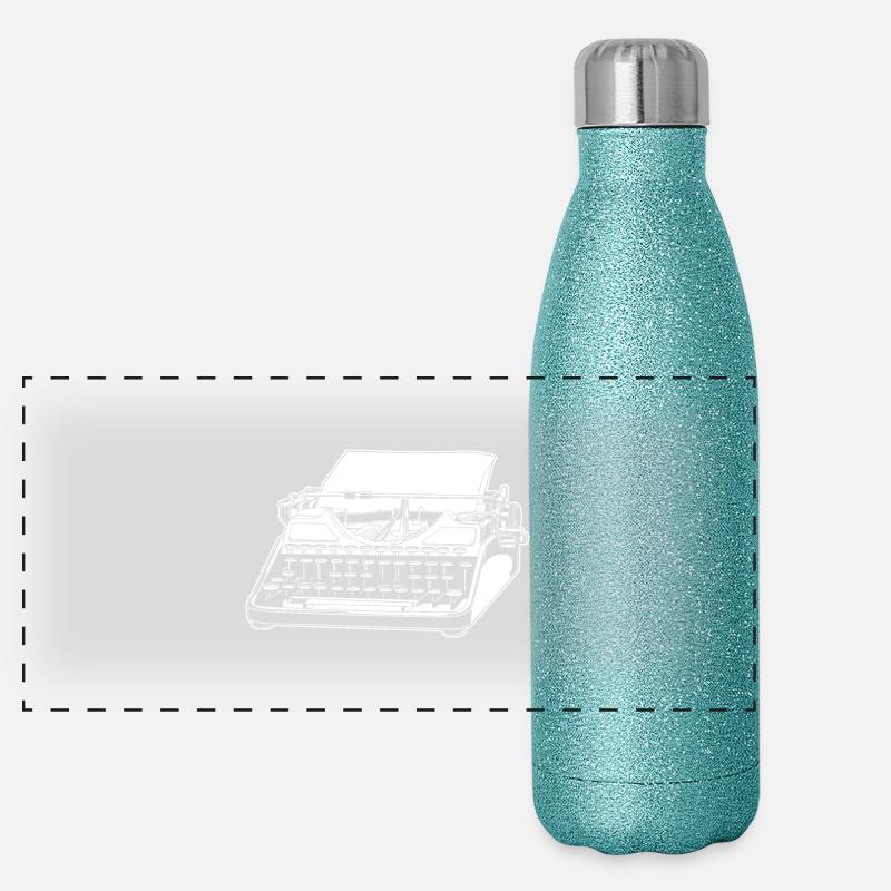 Machine à écrire Gourde isotherme panoramique pailletée 500 ml