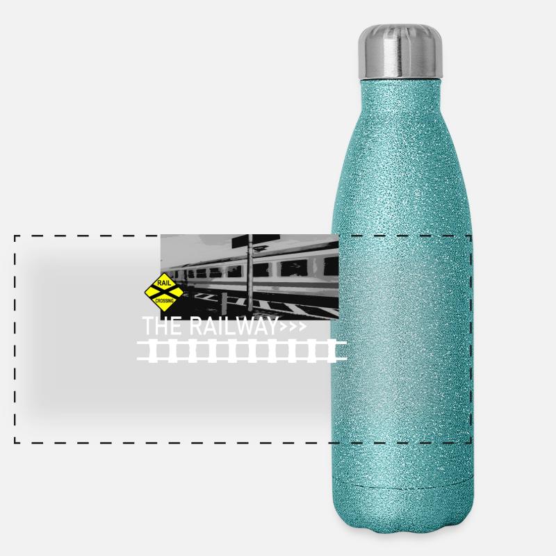 LE CHEMIN DE fer Gourde isotherme panoramique pailletée 500 ml