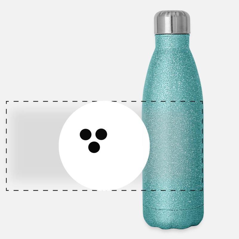 Bowlingkugel, Bowling Panorama Glitzer Isolierflasche 500 ml