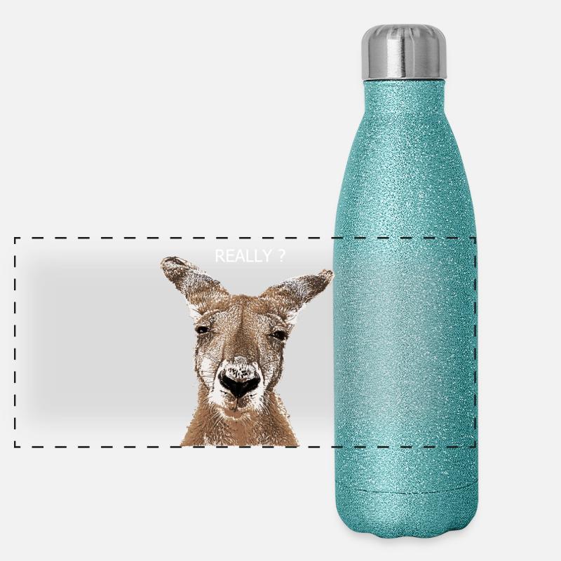Känguru really? Panorama Glitzer Isolierflasche 500 ml