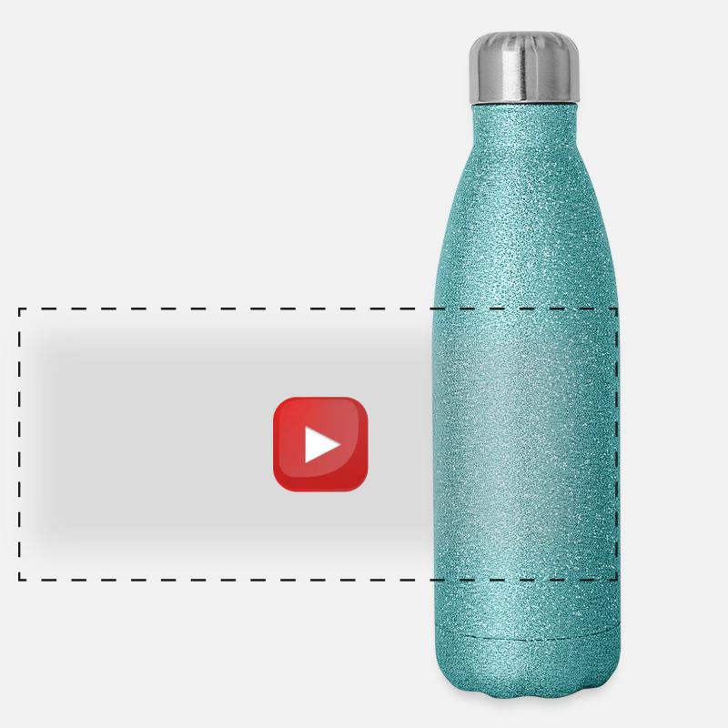 Youtube botton Gourde isotherme panoramique pailletée 500 ml