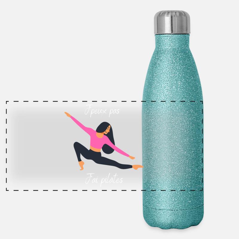 J'peux pas j'ai pilâtes Gourde isotherme panoramique pailletée 500 ml
