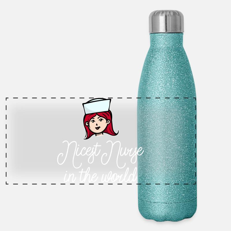 Infirmière soignante assistante sociale Gourde isotherme panoramique pailletée 500 ml