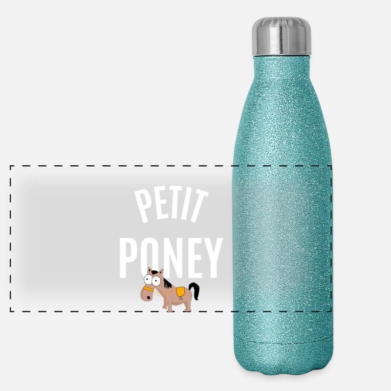 Petit poney Gourde isotherme panoramique pailletée 500 ml