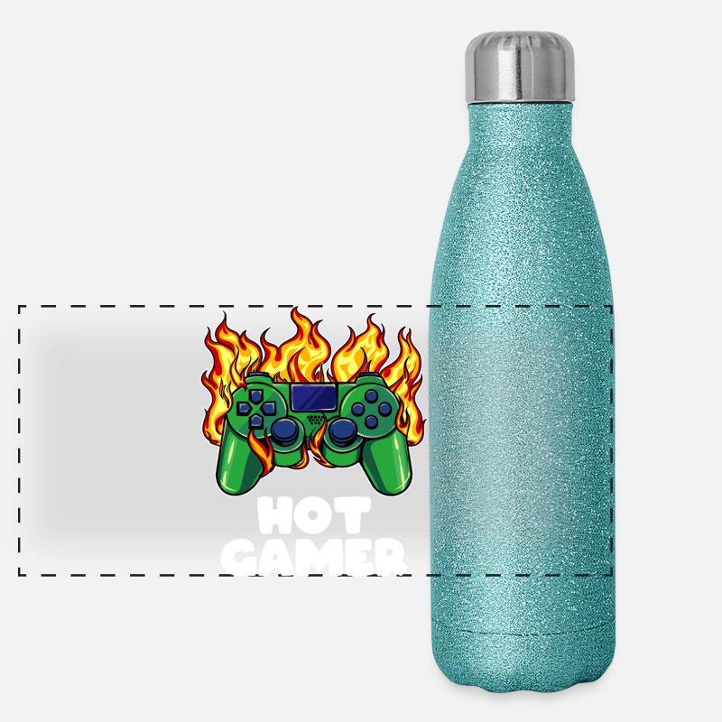 Gamer Zocker Controller Panoramic Glitter Thermal Bottle 500 ml