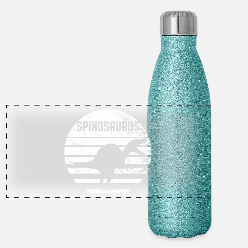 SPINOSAURUS Gourde isotherme panoramique pailletée 500 ml