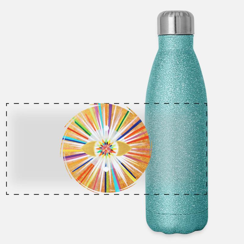 Sternentor Regenbogen-Lichtkraft rund Sonja Ariel Panorama Glitzer Isolierflasche 500 ml