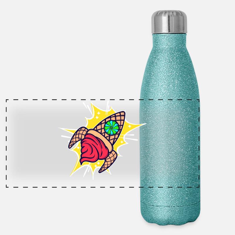 Glace Bonbons Snacking Dessert Yummy Gourde isotherme panoramique pailletée 500 ml