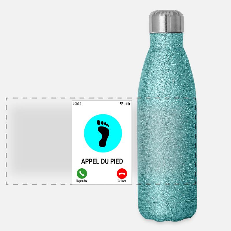 Appel du pied Gourde isotherme panoramique pailletée 500 ml