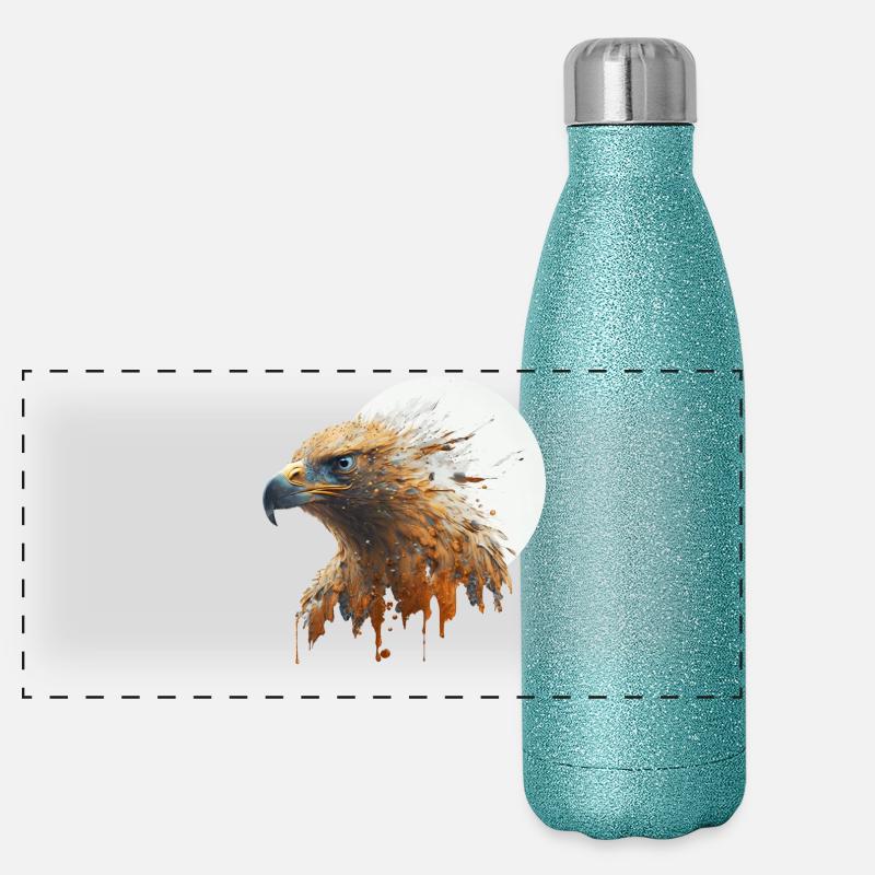 Beautiful American Eagle Panoramic Glitter Thermal Bottle 500 ml